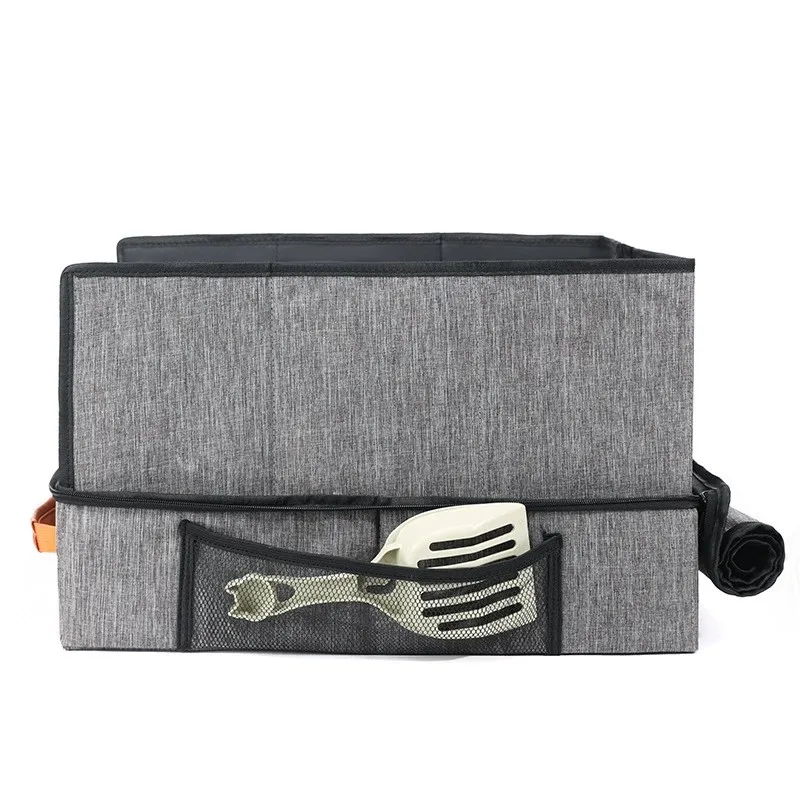 BOOTEELY-caja de arena plegable de tela Oxford para gatos, semicerrada, a prueba de salpicaduras, impermeable, almacenamiento compacto, inodoro para gatos - imagen 4