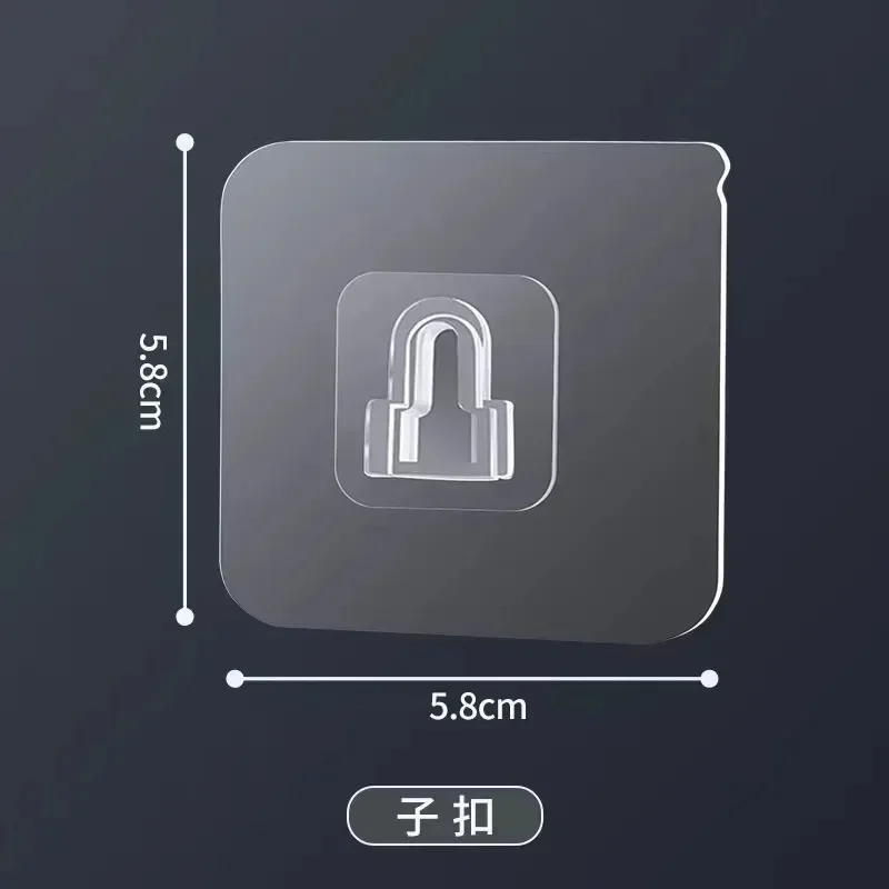 Ganchos de pared autoadhesivos, gancho de doble cara para cocina, baño, colgador de almacenamiento, soporte de ventosa para enchufe, organizador del hogar, 3/5 pares - imagen 5