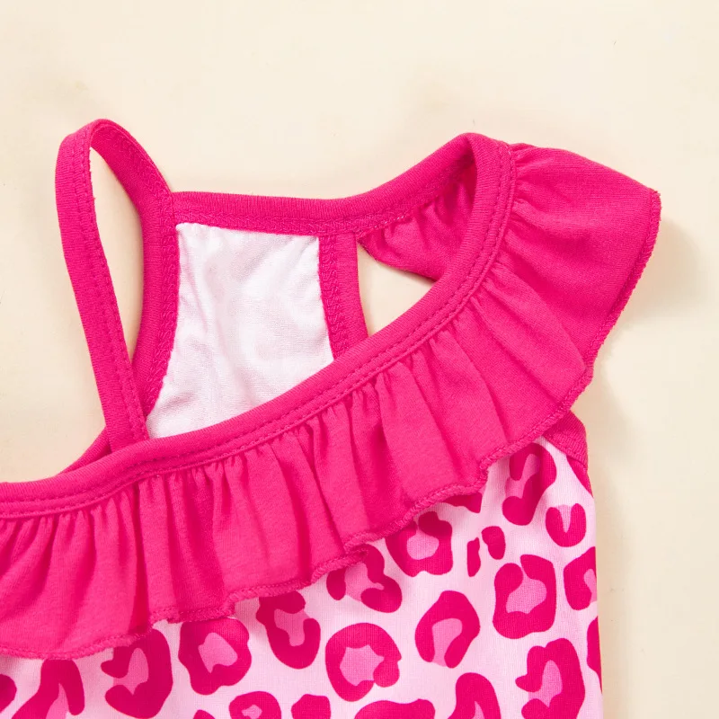 Vestido con estampado de leopardo para perro, vestido de dos piernas con tirantes de encaje de primavera para mascotas, vestidos para perros de peluche, ropa para cachorros pequeños - imagen 4