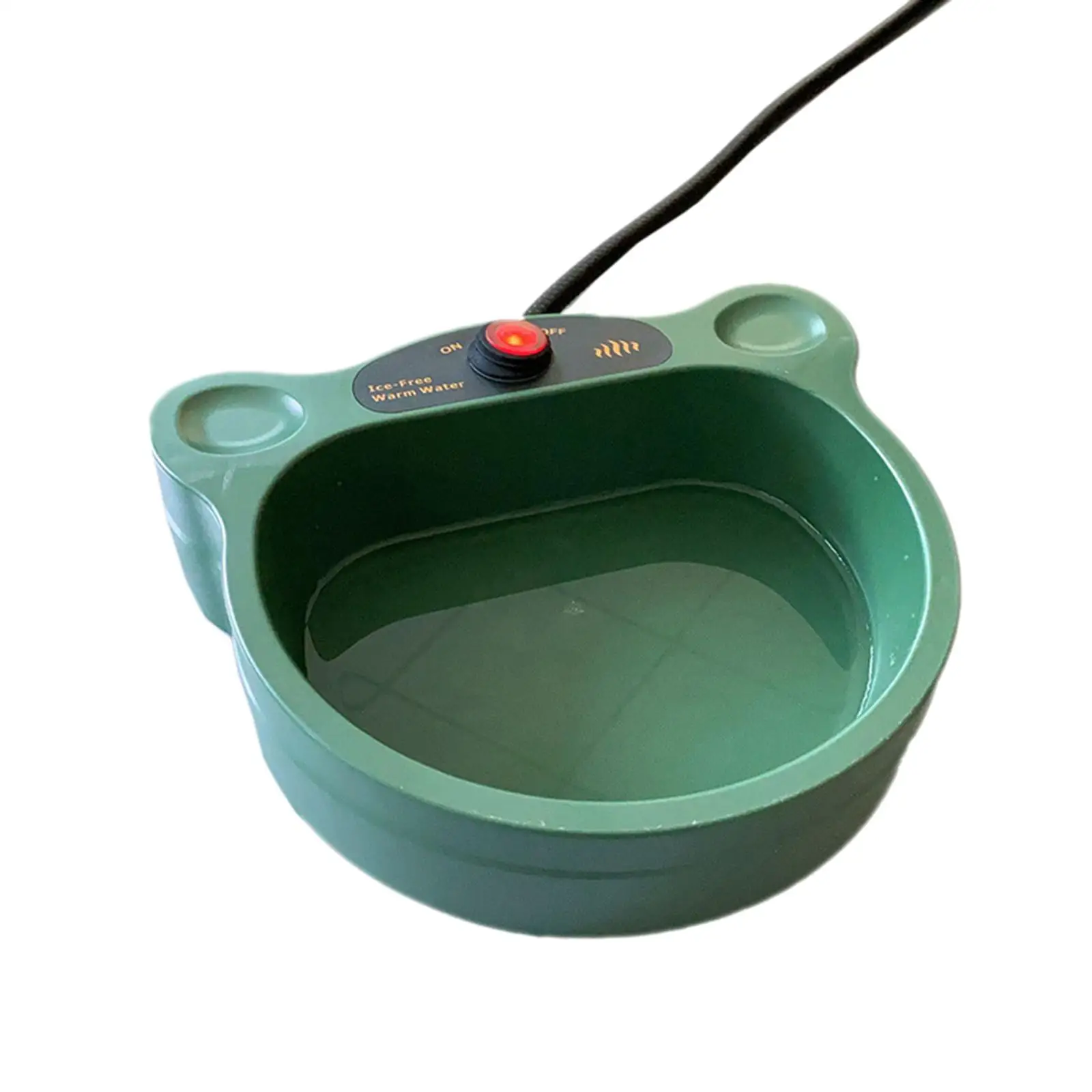 Heated Water Bowl for Dogs Cats Provides Drinkable Water in Winter Outdoor Heated Pet Bowl Heating Waterer for Duck Squirrel