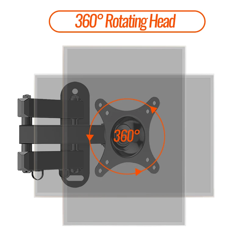 Soporte de TV Universal estante de exhibición integrado estante de TV colgante de pared para la mayoría de 26-43 pulgadas VESA 200x200mm 66 LBS capacidad de carga - imagen 4