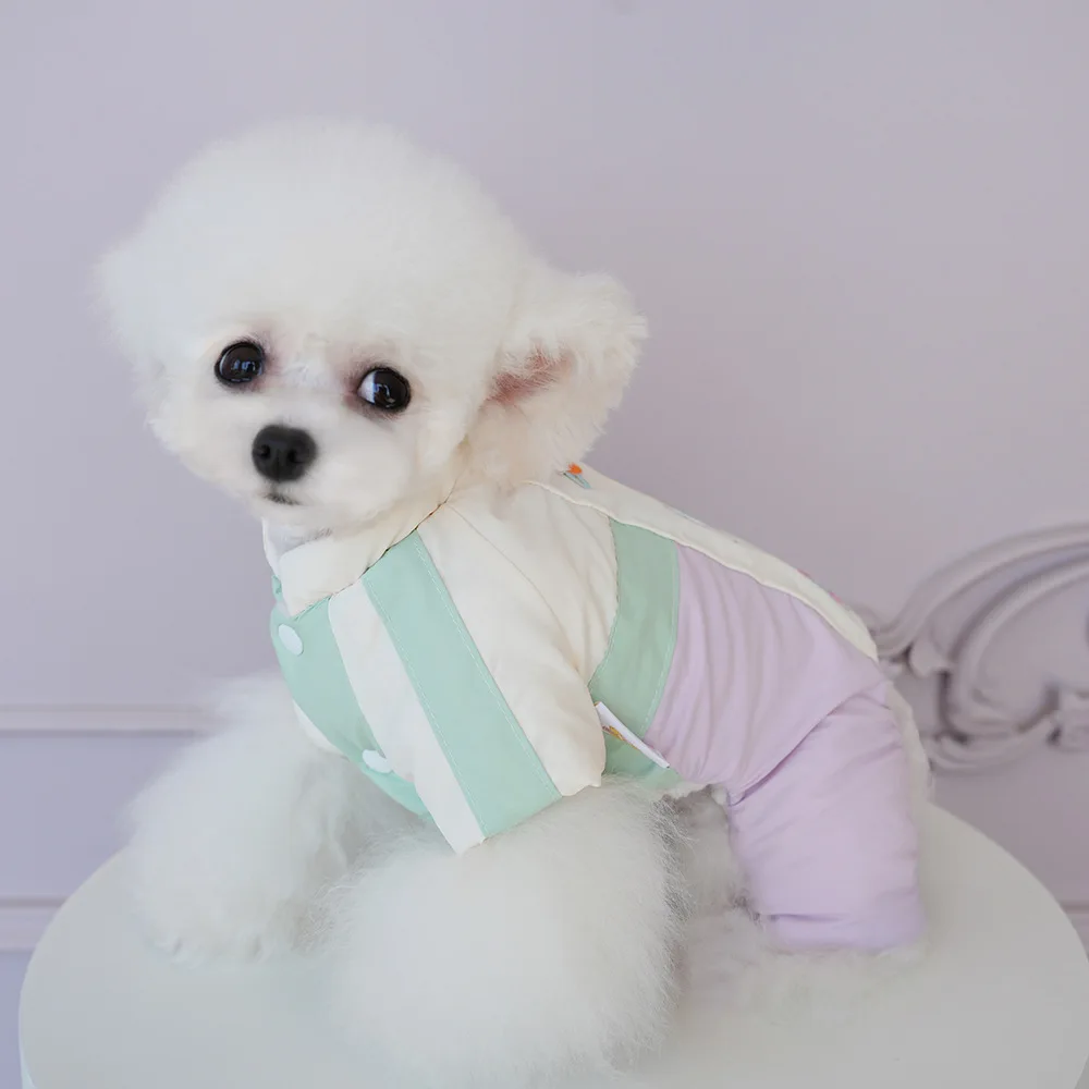 Abrigo grueso de cuatro patas para otoño e invierno, mono cálido para exteriores, ropa para mascotas, ropa para cachorros, pijama para perros pequeños - imagen 2