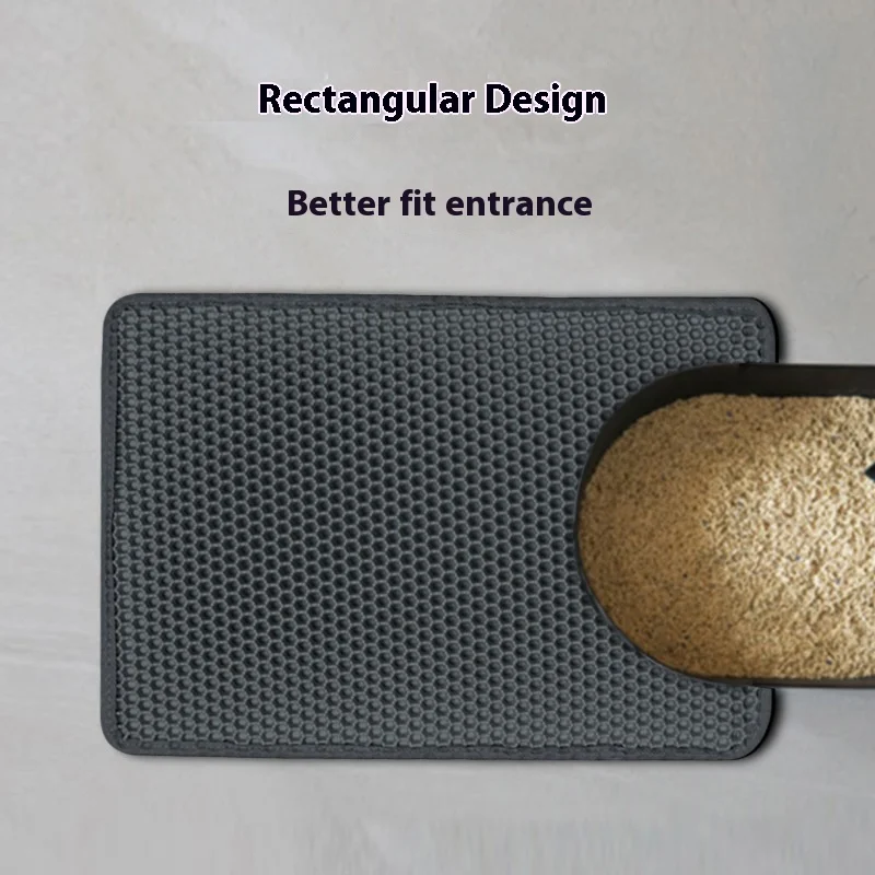 Estera de arena para gatos, impermeable, de doble capa, para caja de arena para mascotas, inodoro para mascotas, estera antideslizante para gatos, estera lavable para gatos, limpieza para mascotas - imagen 2