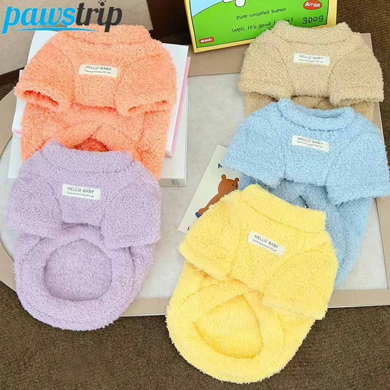Suéter para perros pequeños, suéter cálido de invierno de Color sólido para mascotas, ropa para perros pequeños y medianos, ropa para cachorros, suministros para perros - imagen 2