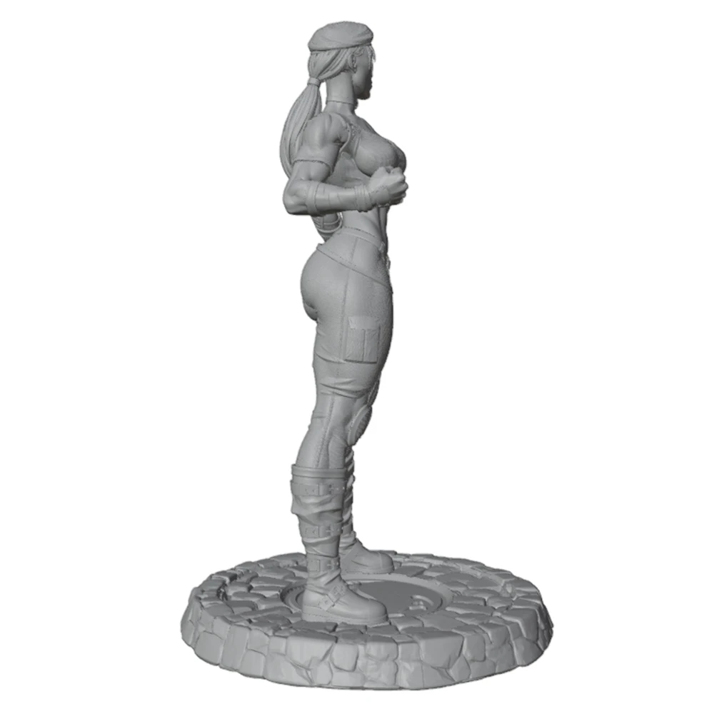 Kit de modelismo 75mm para pintar – Figura luchadora 1/24 - imagen 3
