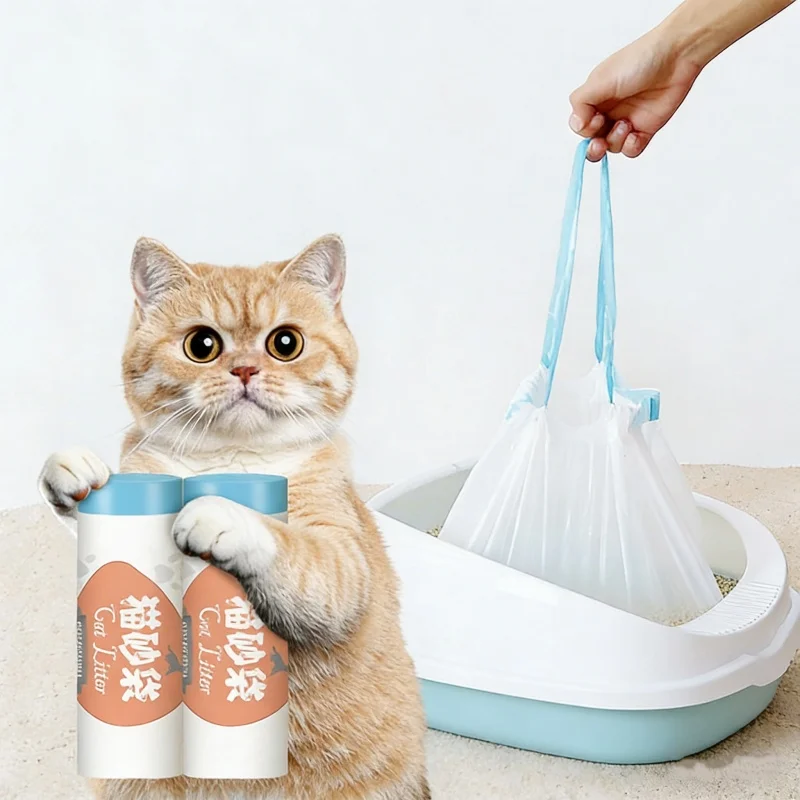 Bolsas para excrementos de gatos con cordon engrosado practico