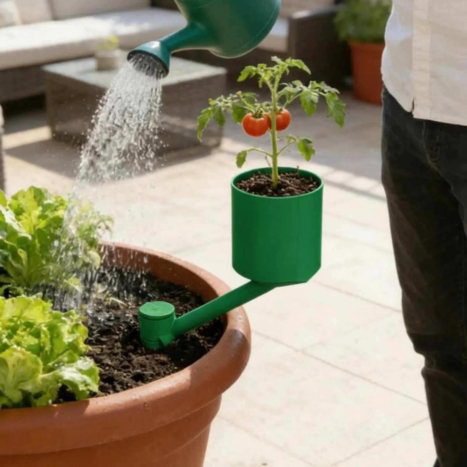 Riego automático plantas giratorio estaca reutilizable aspersor lento - imagen 5
