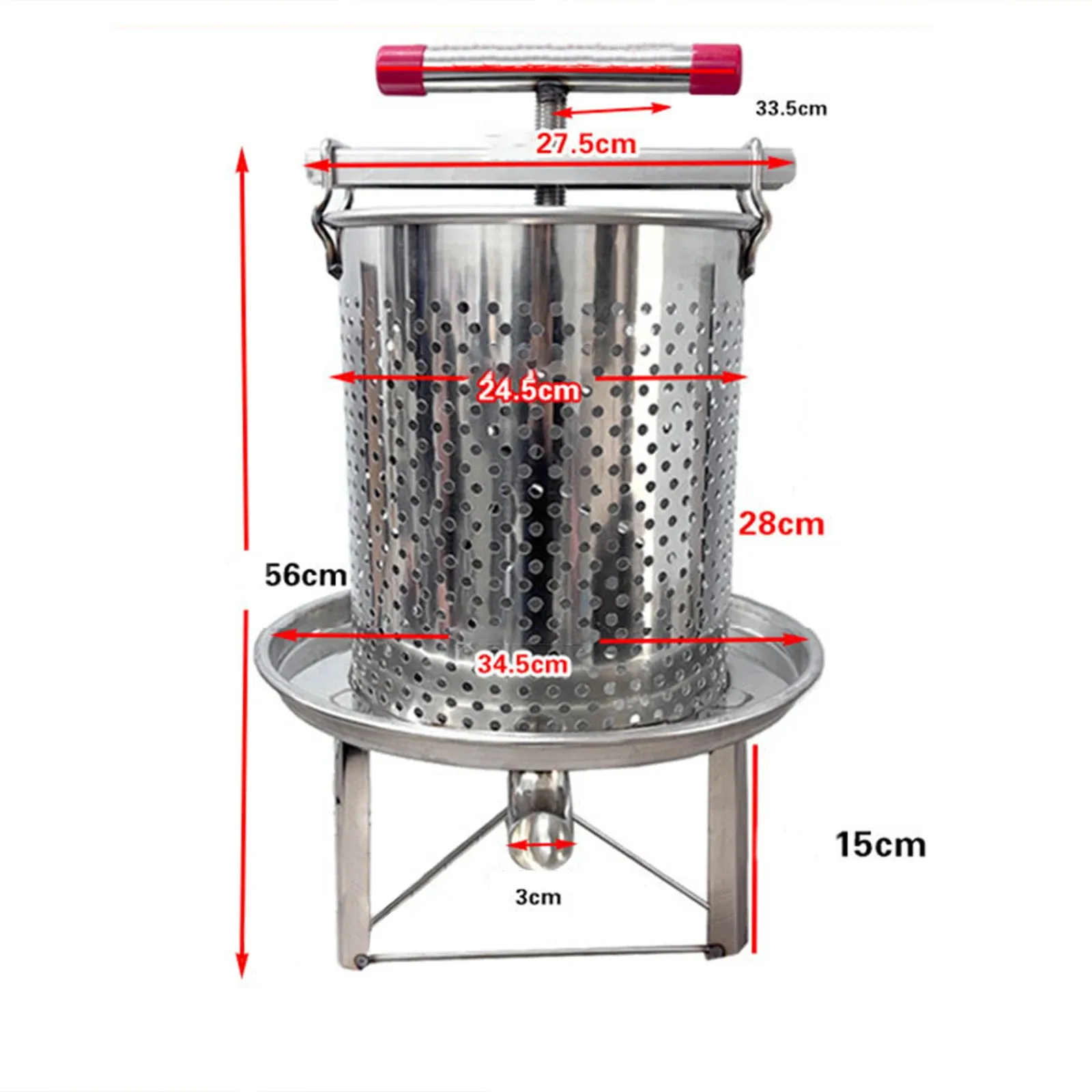 Máquina Manual de prensado de miel, prensador de miel de abeja, Extractor de cera de abejas, herramientas de prensado de miel, exprimidor de frutas, trituradora de vino - imagen 3