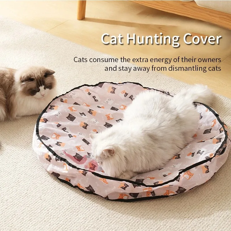 Juguetes interactivos para gatos, pelota rodante rápida en bolsa, juguete para ocultar y buscar gatitos, juguete interactivo para gatos activado por movimiento para interiores - imagen 2