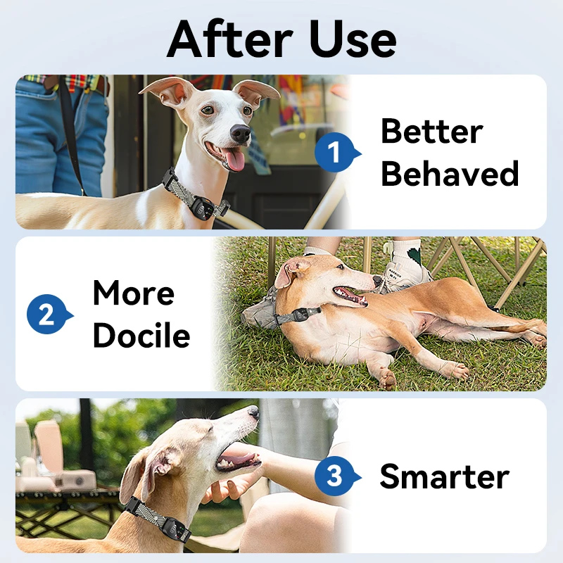 ROJECO-Collar eléctrico de entrenamiento para perros, dispositivo automático antiladridos, recargable por USB, entrenador de mascotas, tapón de ladridos - imagen 5