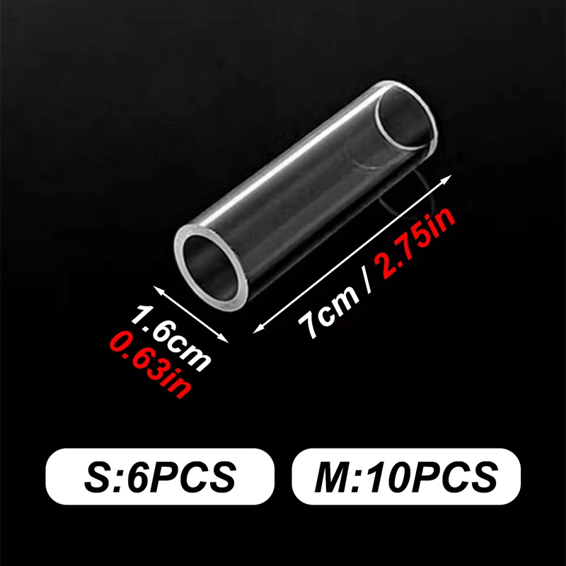 Tubo de cría de peces acrílico transparente, cueva de Acuario, refugio de Camarón, adorno para ocultar pecera, 6/10 piezas por juego - imagen 4