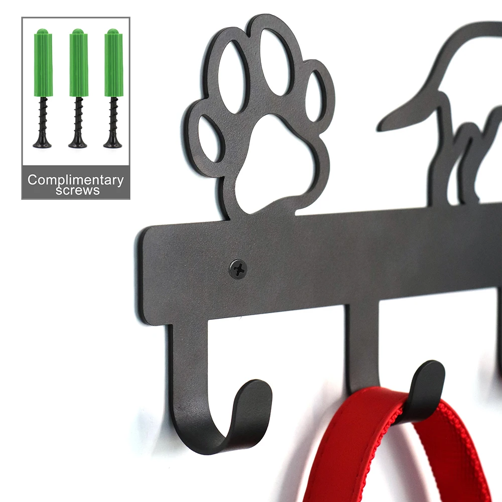 Gancho de Metal montado en la pared para perros y gatos, perchero duradero para ropa, soporte para llaves, organizador de abrigos para mascotas, accesorios para mascotas - imagen 4