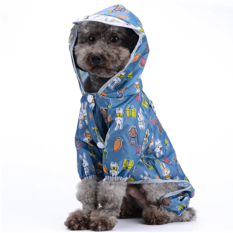 Dog raincoat four-legged waterproof all-inclusive clothes small and medium-sized dog poncho pet supplies - imagen 2