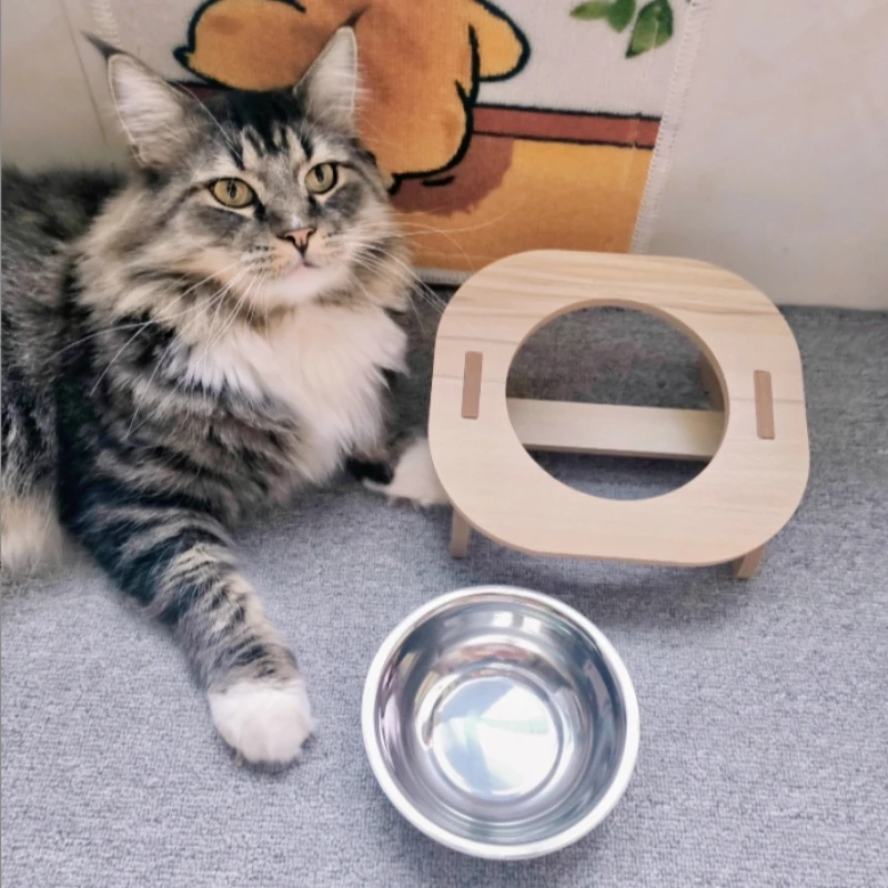 Comedero elevado para mascotas con soporte, cuenco doble antigolpes para comida de perros y gatos, cuenco elevado ajustable para mascotas pequeñas y medianas