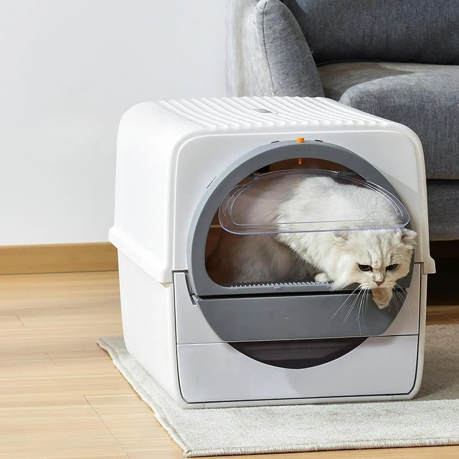 Self Cleaning Cat Litter Box Kitty Litter Box Covered Litter Tray for Multiple Cats for Pets