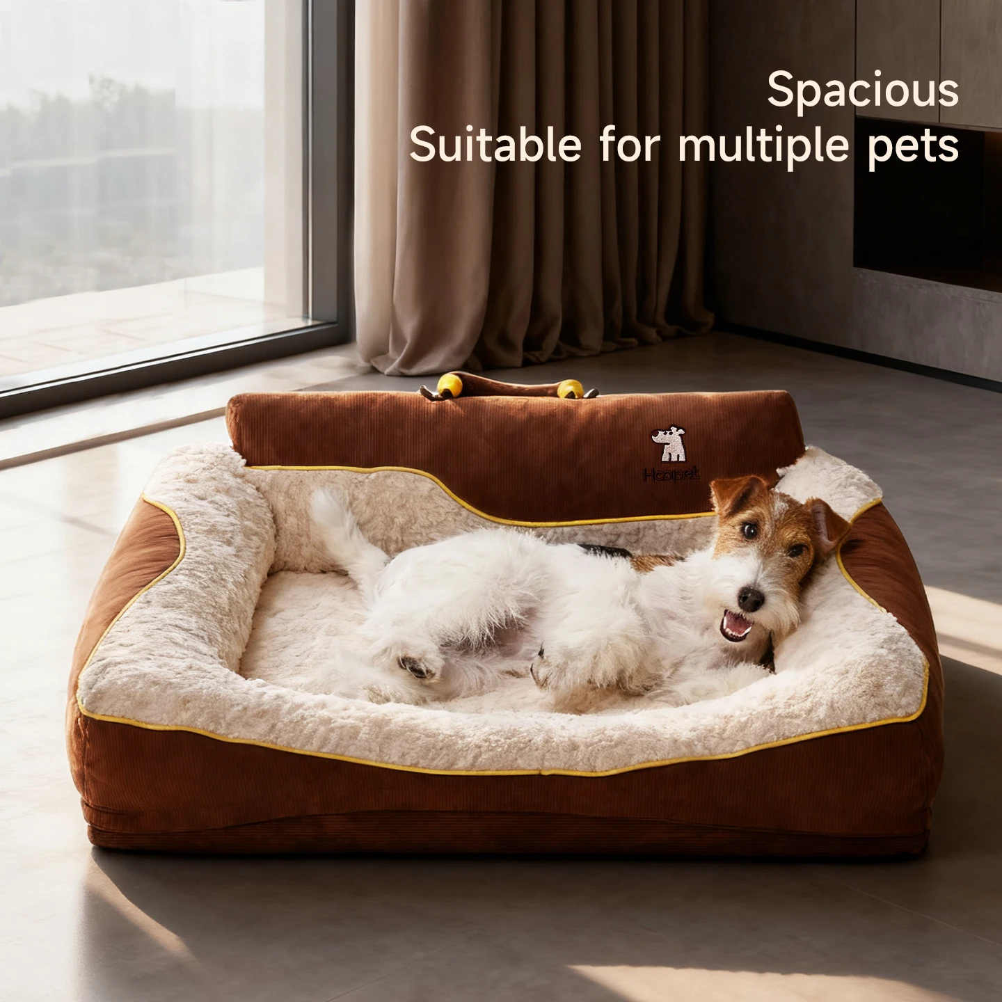 HOOPET 2025 Nueva cama grande para perros, cama para mascotas lavable y cálida de invierno con acolchado grueso y refuerzo, colchón ortopédico de seguridad cómodo - imagen 5