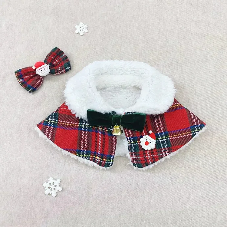Bufanda de Navidad para perro, ropa de Otoño/Invierno para mascotas, chal para gato, collar, capa para cachorro de perro maltés, ropa para mascotas - imagen 2