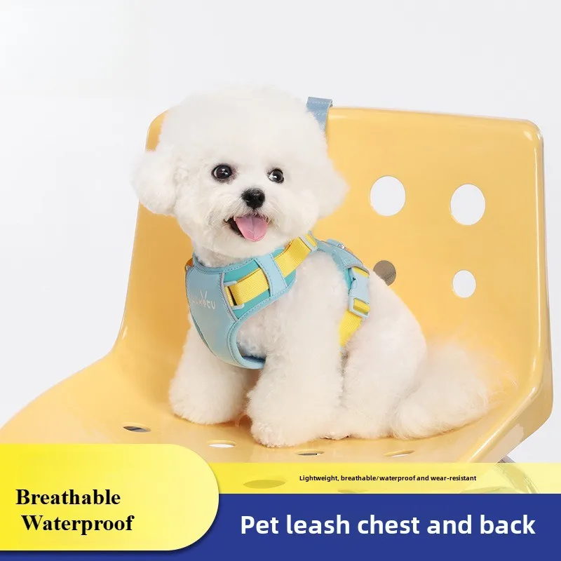 Correa para perro, chaleco mediano para perro, correa para el pecho impermeable y transpirable, cadena para mascotas para salir, productos portátiles, accesorios