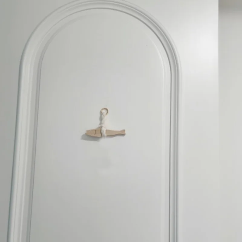 Adorno de coche con forma de pez, colgante de pollack para pared, colgante de puerta de madera, arte de pared, decoración de pared colgante para Interior de coche, 1 ud. - imagen 4