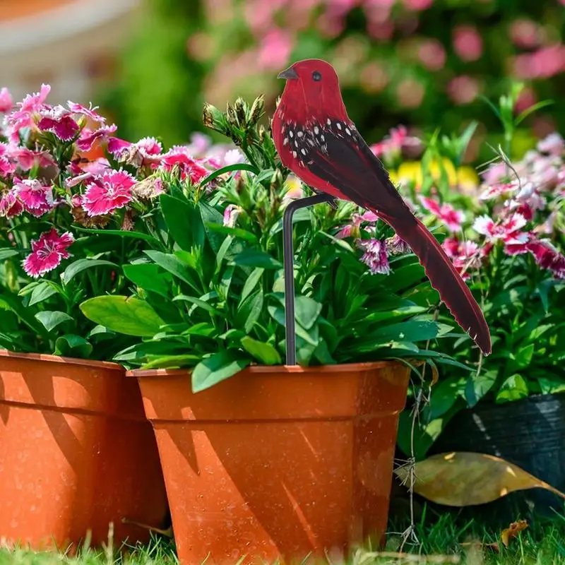 Clip de pájaros artificiales en plumas, adornos artesanales de árbol, decoración de pájaros de espuma, Navidad, boda - imagen 2