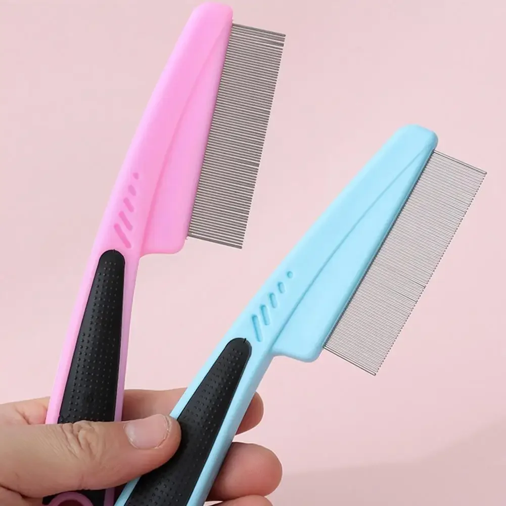 Peine de aseo para mascotas, peine de pulgas duradero de mango largo para perros y gatos, fácil eliminación de pulgas, suministros para el cuidado de los dientes - imagen 2