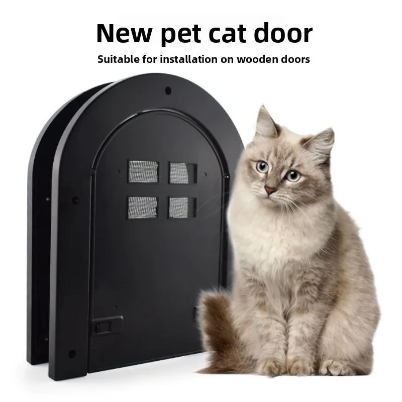 Puerta arqueada de plástico para gatos y perros pequeños – Acceso mascota - imagen 3