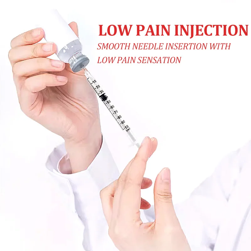 Jeringa veterinaria de plástico desechable, 50/100 Uds., 0,3/0,5/1ML, tapa naranja, jeringa de insulina estéril con agujas para animales de granja - imagen 5