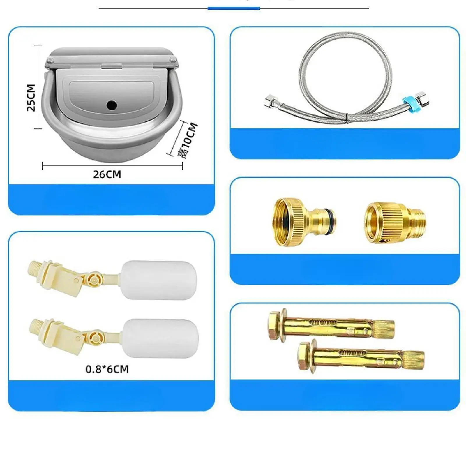 Automatic Livestock Waterer Pet Waterer Dispenser Stainless Steel Accessories for Chicken