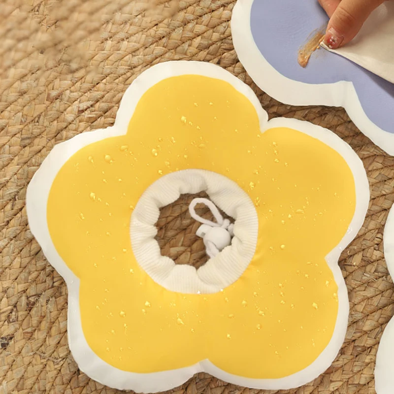 HOOPET Collar para gatos Círculo de Elizabeth para cachorros Gatos Protector ajustable para mascotas Collar para el cuello antilamer Forma de flor de 6 colores - imagen 5