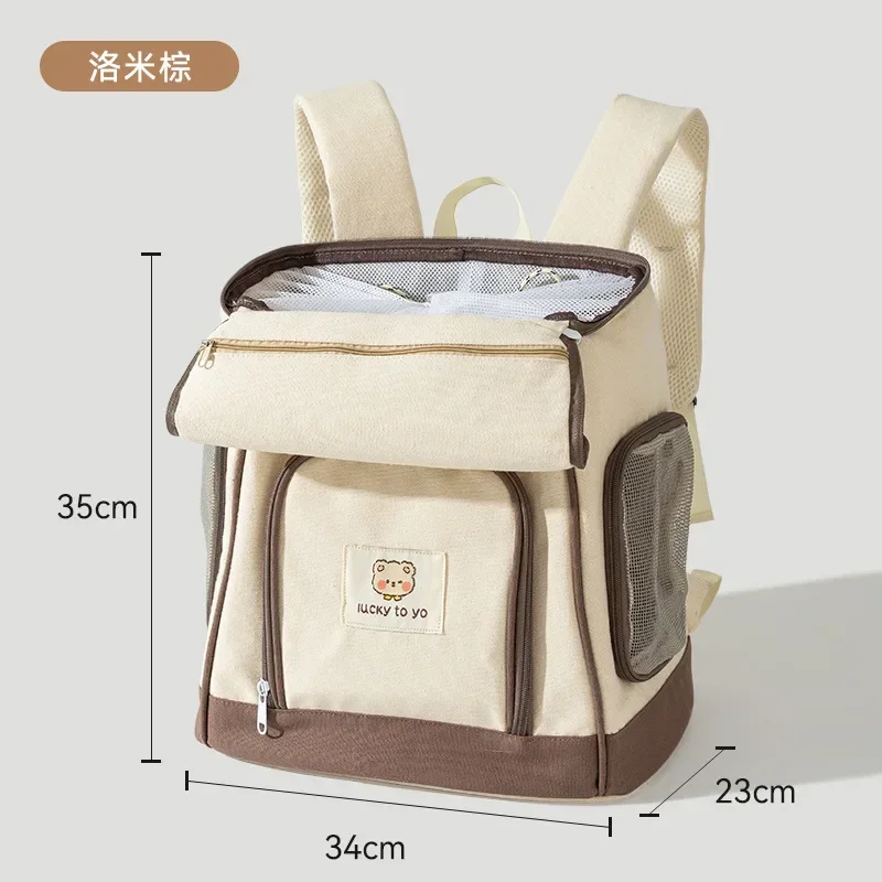 Nueva mochila transpirable para gatos, mochila para gatitos, perros pequeños, bolsa de pecho para salir, mochila portátil, transportador de mascotas - imagen 5