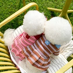 Polo a rayas para Chihuahua – Ropa veraniega ligera de perro