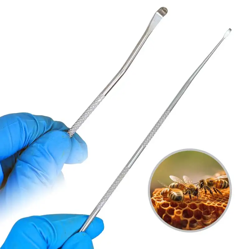 Apicultura Metal abeja reina larva aguja de transferencia doble uso apicultura cambio Pin gusano injerto en movimiento herramientas de apicultor 1 ud.