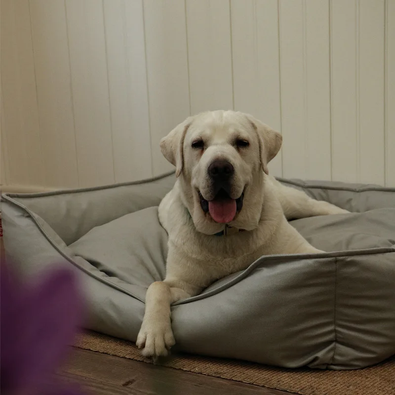 Cama sofá impermeable lavable con aspecto cuero para gatos y perros - imagen 3