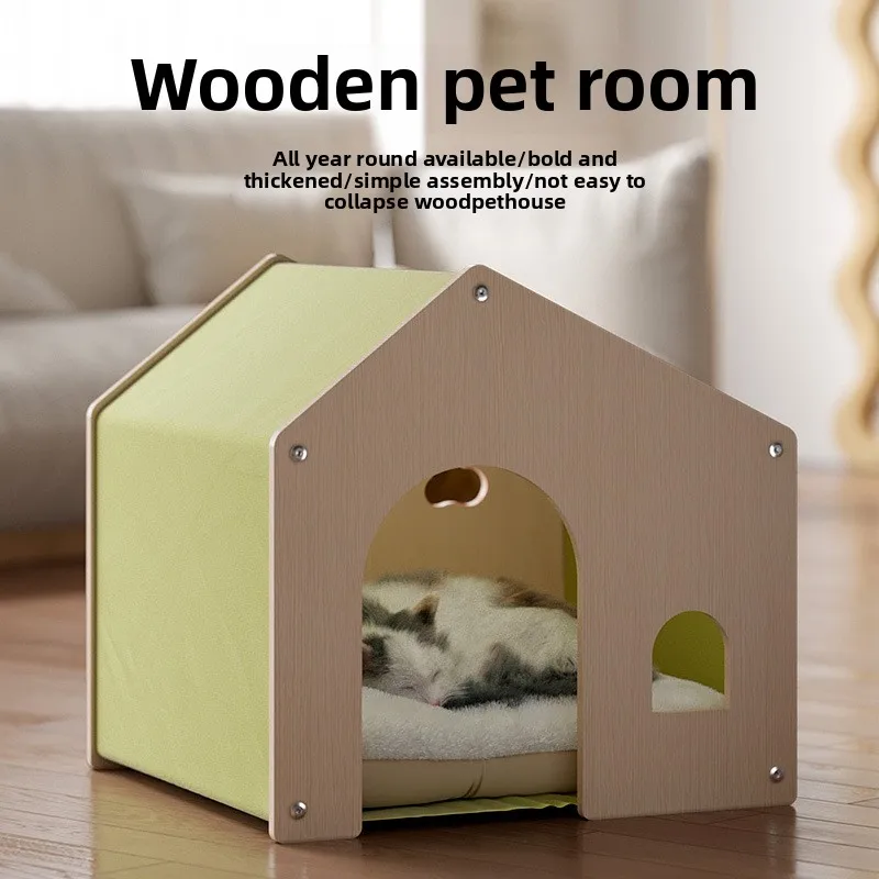 Cama lavable de madera para gatos y perros – uso todo el año - imagen 3