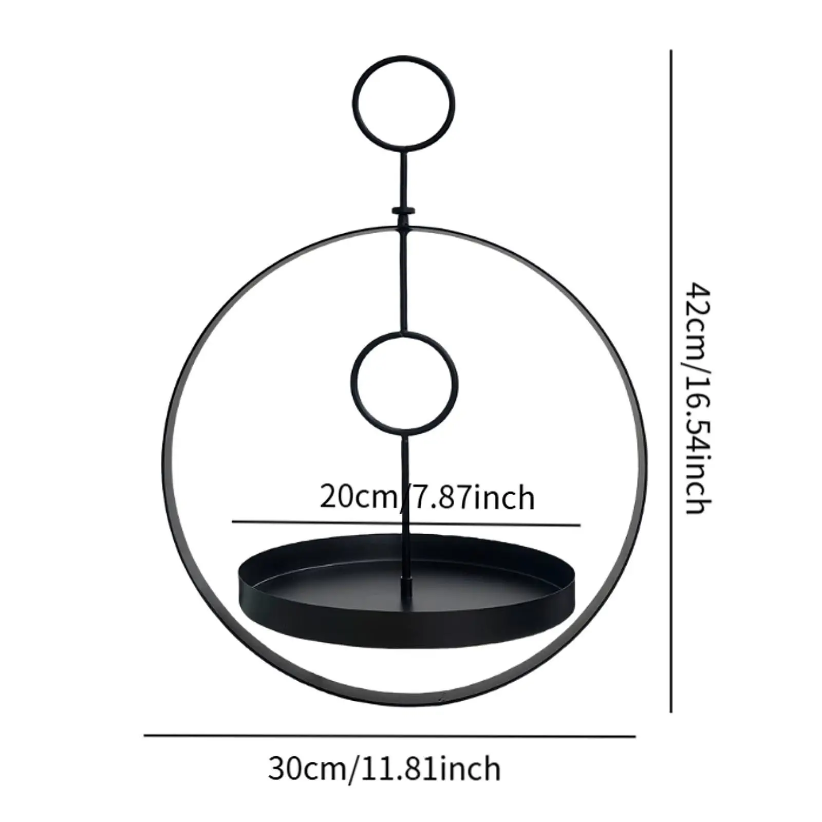 Iron Art Birdfeeder Garden Decoration Sturdy Easy Installation Bird Bath Bird Food Feeding Tool for Yard Patio Housewarming