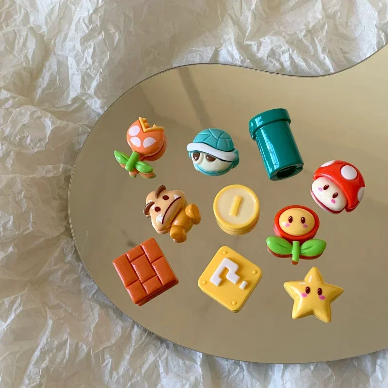 20 piezas Super Marios Bros, accesorios de resina DIY, horquilla, zapatos, cadena decorativa, bonita bolsa de teléfono de autoproductora, colgante, juguete para niños - imagen 3