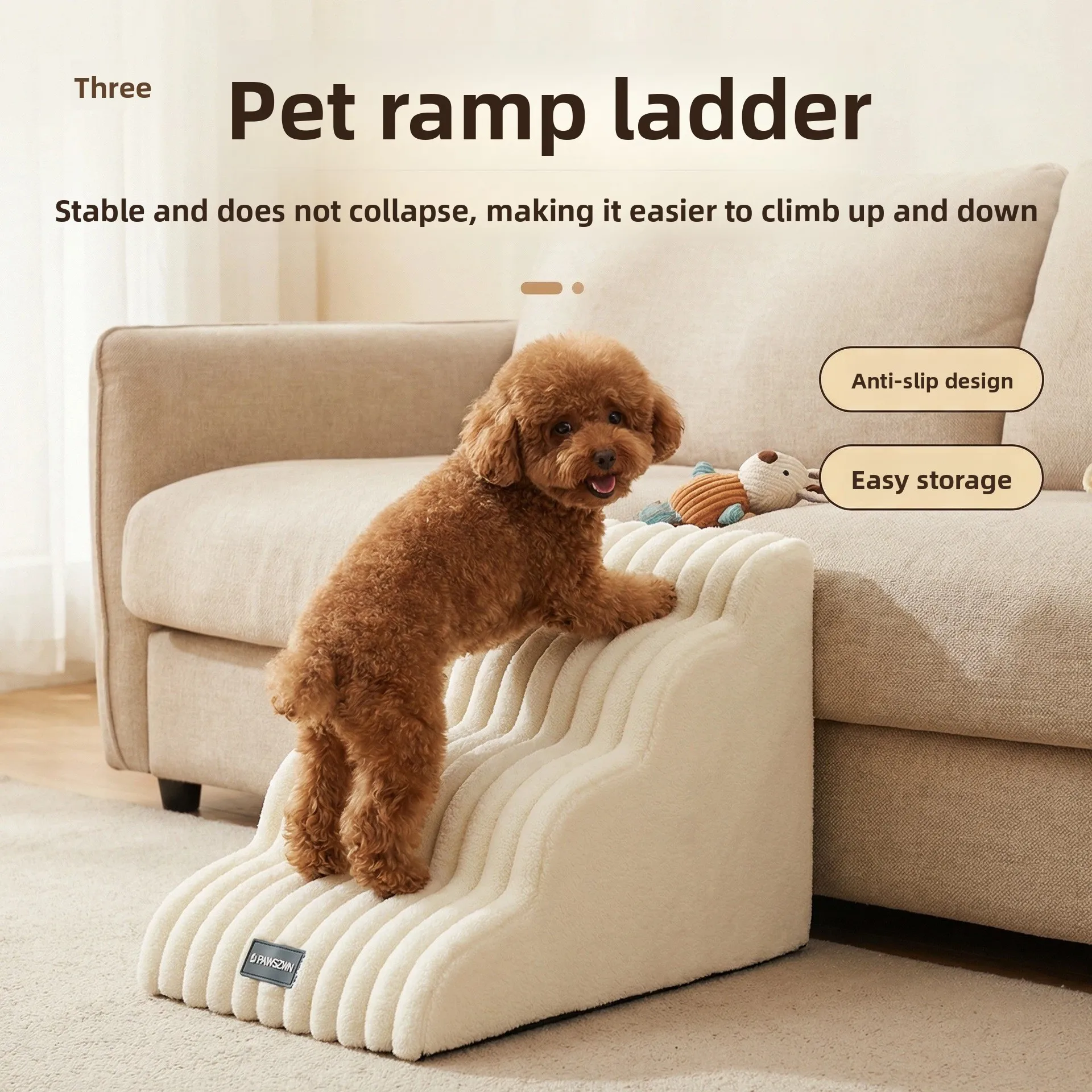 Escalera para perros pequeños y medianos – Antideslizante, lavable