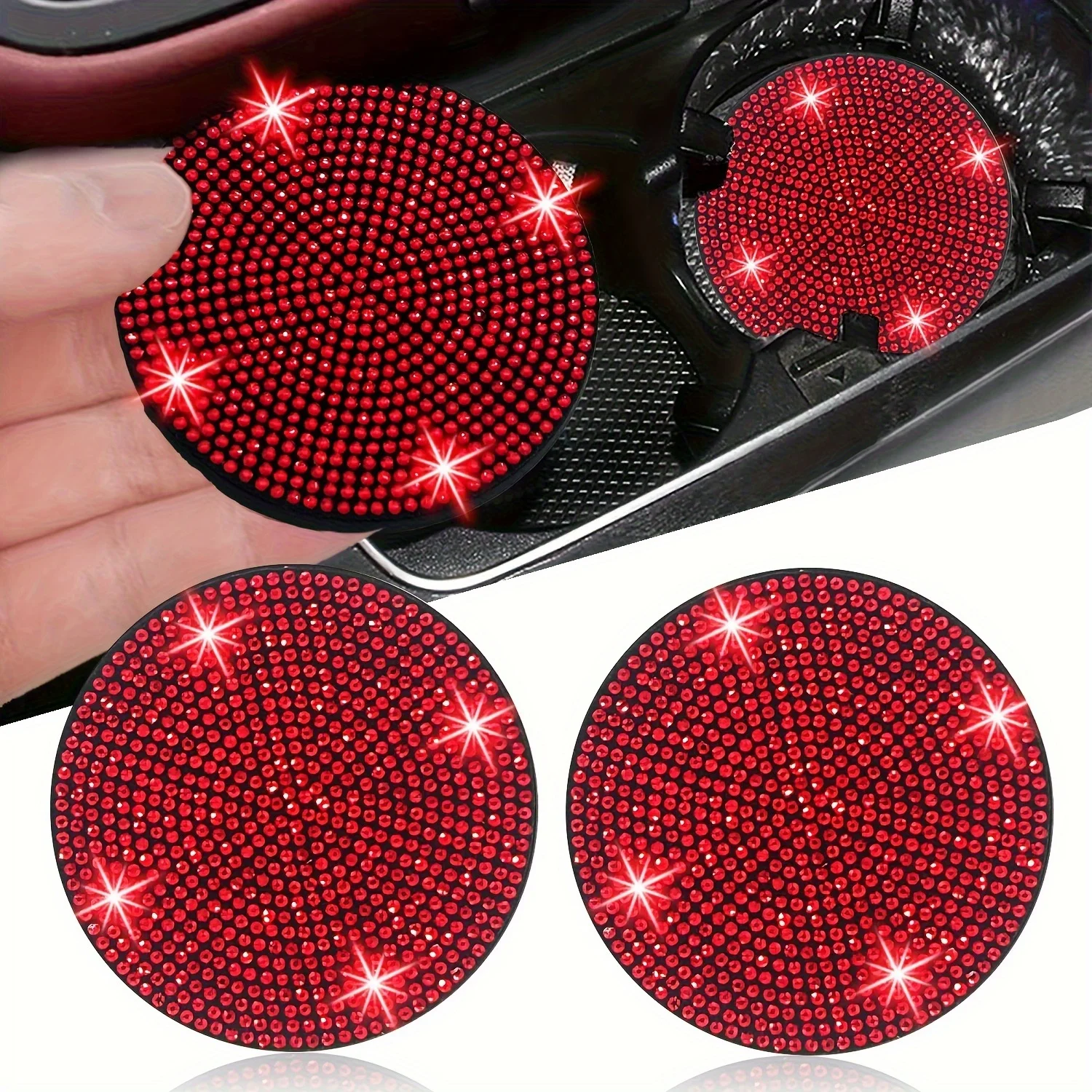 1 posavasos brillante de silicona, posavasos de lujo totalmente de cristal antideslizante y resistente a los golpes, fácil de limpiar, ajuste Universal, duradero - imagen 5