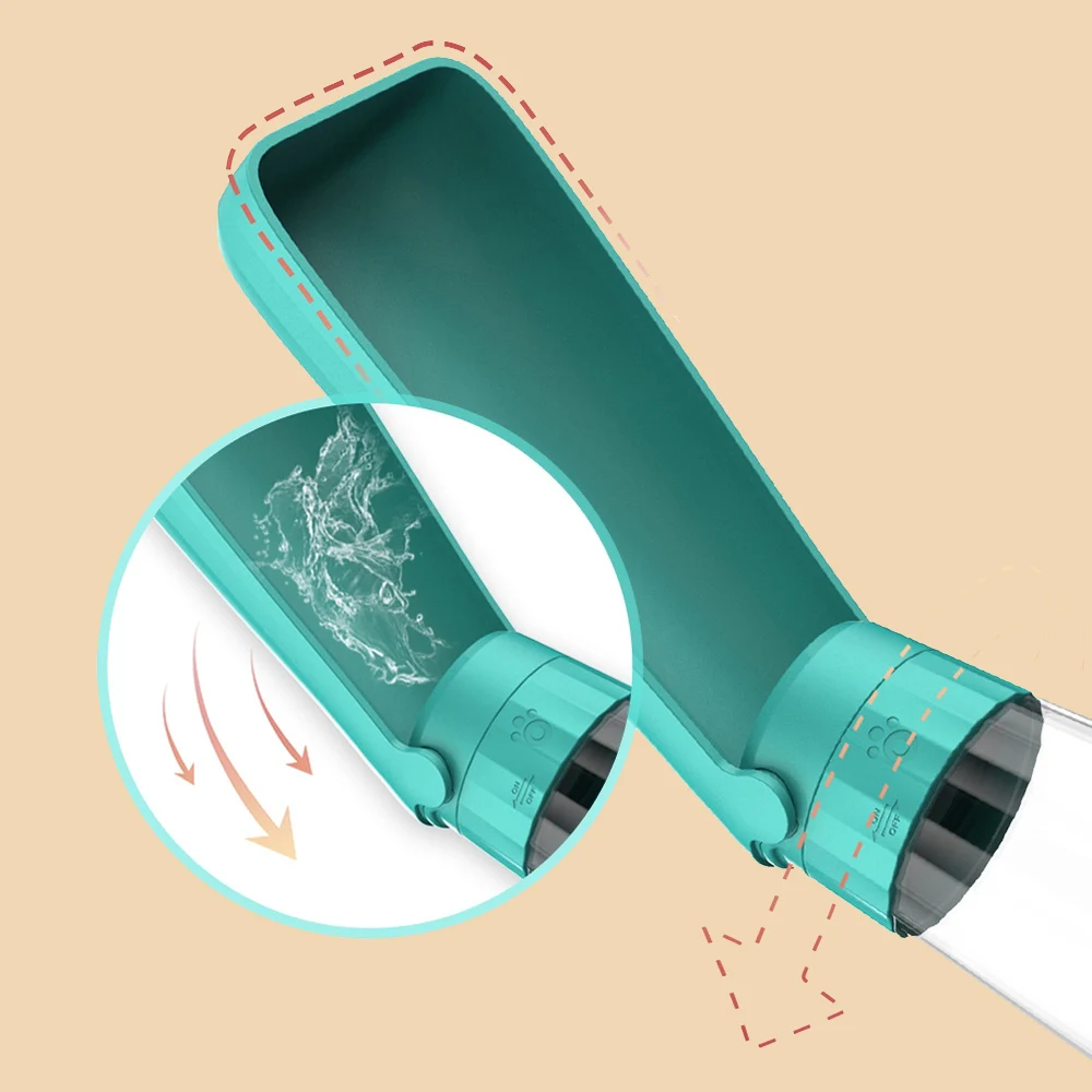 Botella de agua portátil para perros pequeños y grandes, cuenco para beber de mascotas de alta capacidad a prueba de fugas, suministros Labrador Beagle - imagen 4