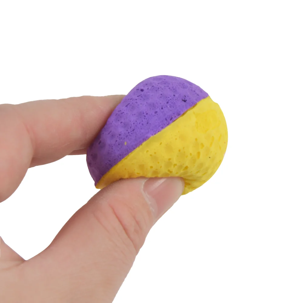 10 Uds bola de espuma de látex con pluma bola interactiva gatito mascota gato juguete - imagen 5