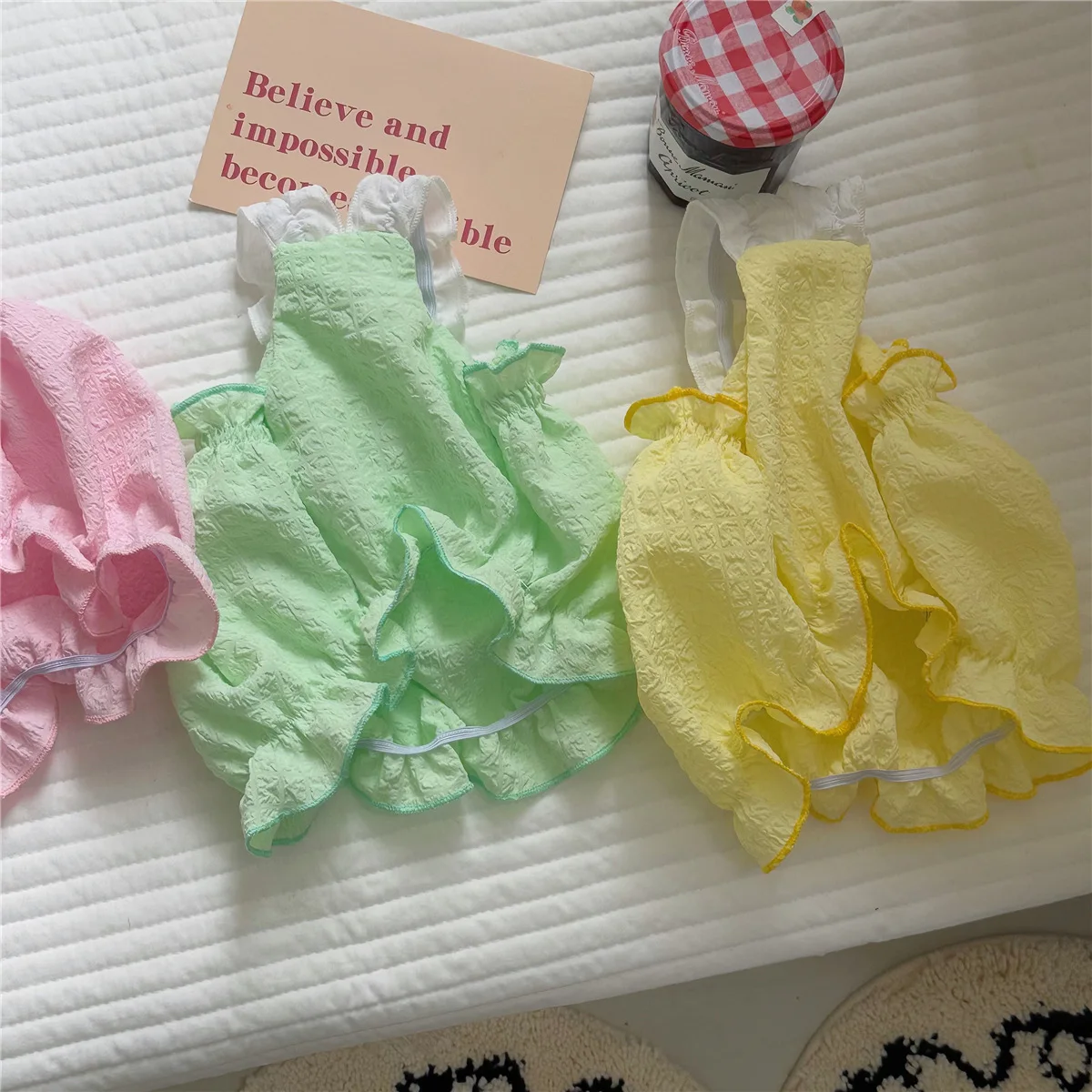 Vestido de flores de primavera para mascotas, vestido de burbujas de encaje para gatos pequeños, ropa para mascotas, vestido colorido bonito de princesa para perros, ropa para cachorros - imagen 4