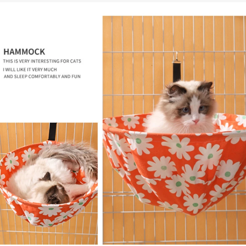 Hamaca para gatos, tipo colgante de terciopelo de invierno, resistente a los arañazos, resistente al desgaste, nido para gatos ajustable, productos para mascotas - imagen 2