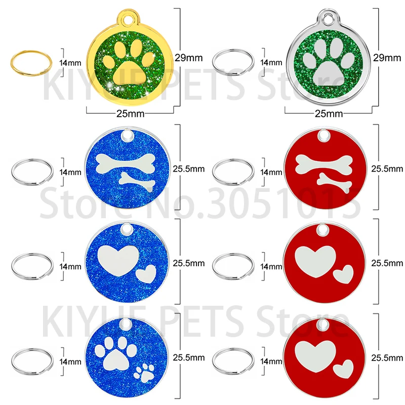 Placa identificación perro corazón – Metal resistente y elegante - imagen 2