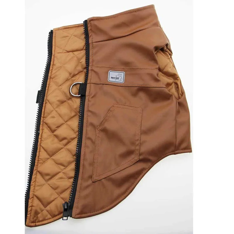 Ropa para perros de cuero PU, abrigo acolchado, perros grandes, ropa noble, perro grande, Chaleco de Bulldog, chaqueta, traje para mascotas, 5XL - imagen 2