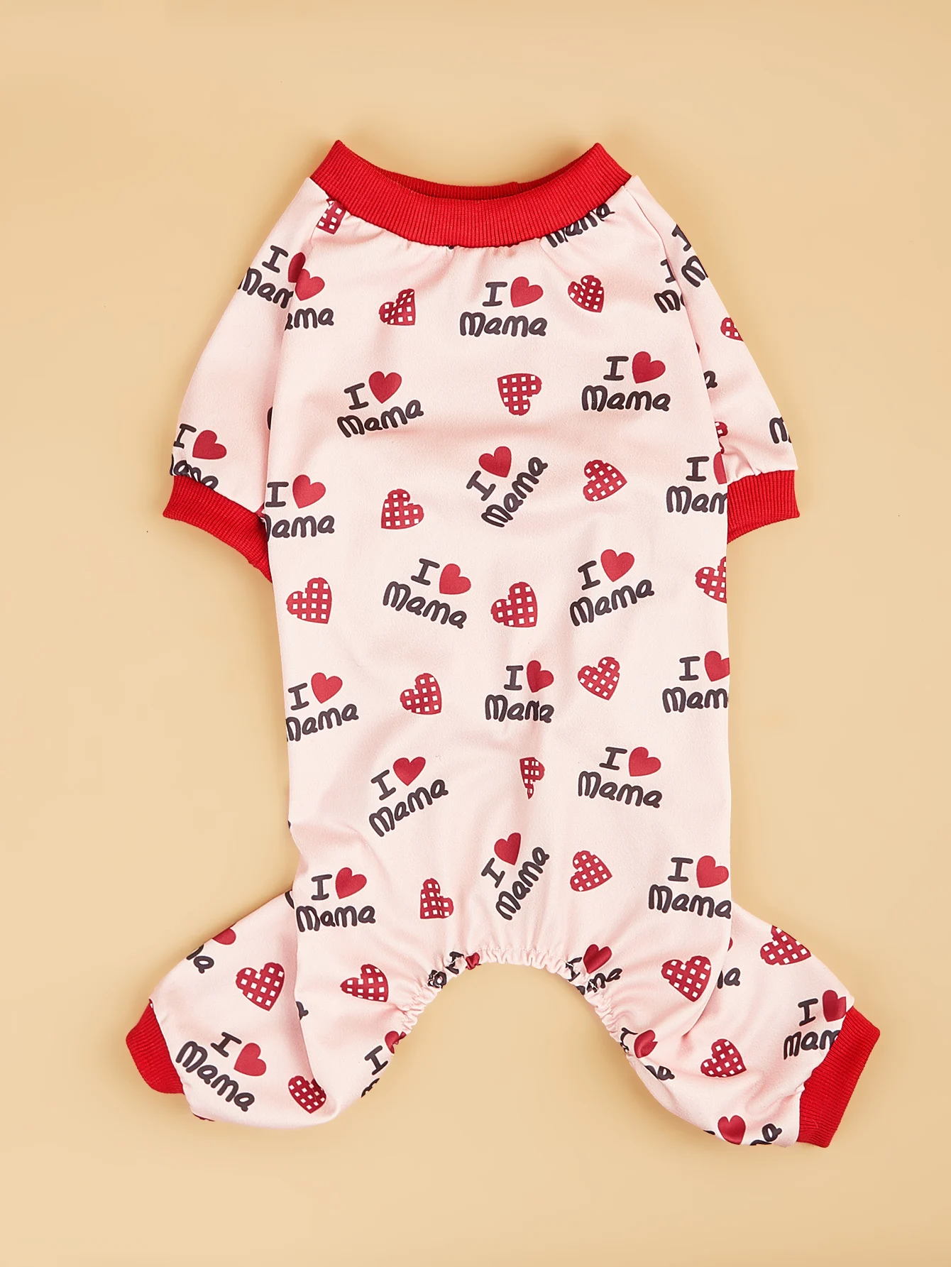 Ropa para mascotas, mono con estampado de corazón para perro, pijama I LOVE mama I LOVE papa, ropa para perros y gatos, disfraz PJs para uso diario - imagen 3