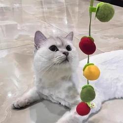 Juguete interactivo para gatos con varita teaser y campana sonora