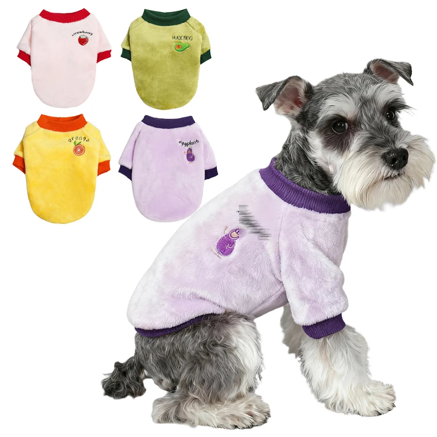 Ropa de fruta para perros, suéter de lana para perros, abrigo cálido de invierno, pijamas de frutas, suéter de lana para perros pequeños, perros medianos y gatos