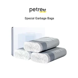 Petree-bolsas de caca originales, cierre de cordón para Petree 2 Gen, autolimpieza automática, caja de arena para gatos, 3 rodillos, 45 bolsas de piezas