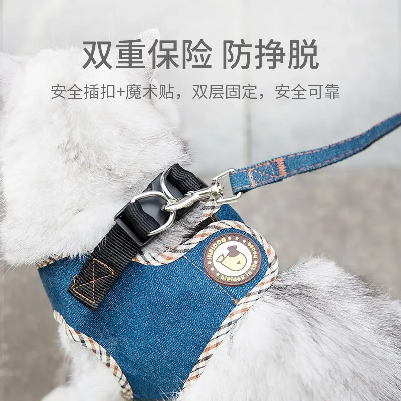 Correa para gatos, chaleco antirotura para salir, tipo correa para el pecho, cuerda para perros de peluche, suministros para mascotas y gatos - imagen 2