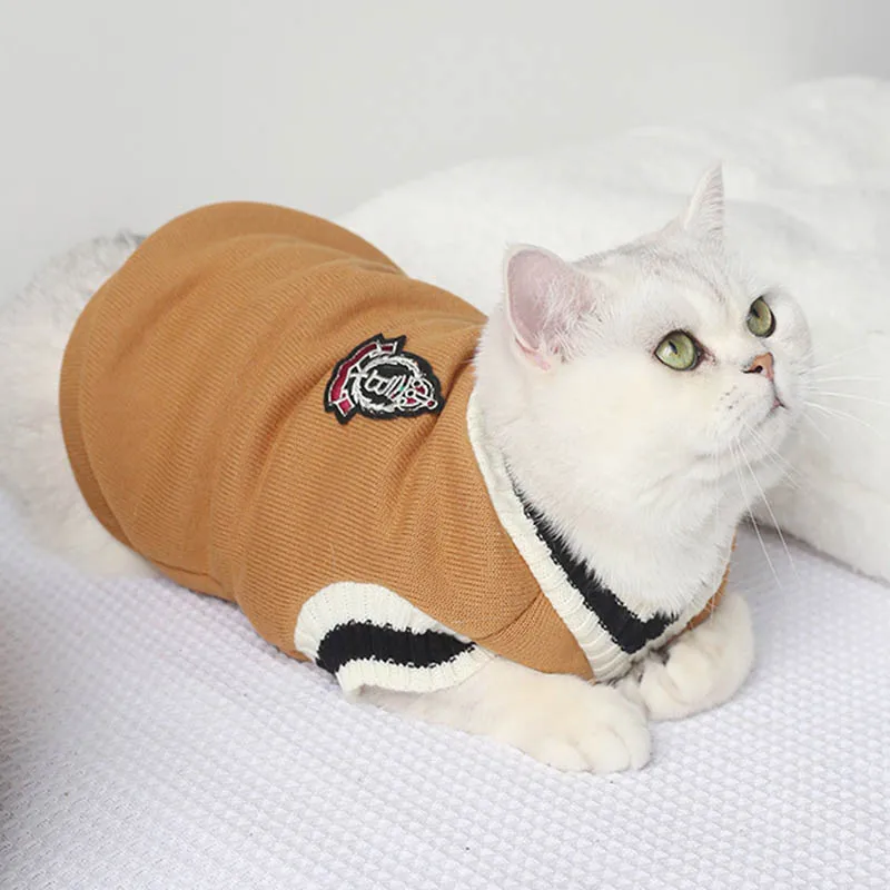 Suéter para perros y gatos, ropa de invierno para mascotas pequeñas, chaleco para cachorros, chaqueta para mascotas, disfraz de gatito Ubranka Dla Psa - imagen 5